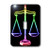 3dRose lsp_41801_1 Rainbow Scale of Justice Symbol glowing on black background Single Toggle Switch,