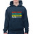 Gift for Racquetball Player Coach - Worlds Most Awesome Racquet Sports Navy and Muticolor Unisex Hoodie