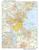 Boston, Massachusetts Wall Map, large - 22.75" x 29" Matte Plastic