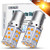 Boodlied 20Watts 9-30V 1156 1141 P21W BA15S LED Bulbs Super Bright 3030 35-SMD Chipsets 2000LM LED Bulb For Reversing Reverse Lights, Turn Signal Lights.(Yellow/Ambe)2-Pack.