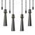 4 Packs Ceiling Fan Pull Chains Pendant Pull Chain Extension Ceiling Fan Chain Extender with Oil Rubbed for Ceiling Light Lamp Fan Chain (Bronze)