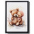 Soft Teddy Bears In Watercolor, Watercolor Two Teddy Bears Holding Each Other, A Watercolor A Teddy Bear And A Tiger Cub, Modern Art Decor, Decor Canvas