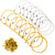 INKNOTE Lyre Harp A Sets of 16 Lyre Harp Strings Replacement Metal String with 50 pcs gold Brass Hollow Rivets Set for Lyre Harp