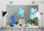 BELECO 7x5ft Cake Smash First Year Backdrop First Birthday Decor Baby Boy 1st Bday Photography Backdrop for Party Decorations Photoshoot Photo Background Props