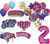 Trolls World Tour Party Supplies 2nd Birthday 8 Guest Table Decorations and Poppy Balloon Bouquet