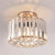 Semi Flush Mount Ceiling Light - Crystal Chandelier Modern Ceiling Light Fixture Hallway Light Fixtures Ceiling Gold Flush Mount Ceiling Light for Porch Kitchen Bedroom Living Room Entryway