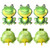 6 Pcs Frog Foil Balloons Green Cartoon Animal Aluminum Mylar Helium Party Balloons for Birthday Wedding Baby Shower Carnival Festival Holiday Hawaiian Tropical Luau Summer Party Decorations Supplies