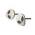 Alien Stud Earrings Brushed Sterling Silver Handmade in USA