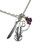 Violin Hand Stamped Sterling Silver Initial Charm Necklace