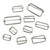 SYSOLYWIN 30pcs Slide Buckle - Metal Tri-Glide Slides Silver Rectangle Adjustable Webbing Slider for Fasteners, Strap, Backpack,Assorted Sizes A1083