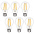 A19 LED Edison Bulb Dimmable 6W LED Filament Light Bulbs 60W Incandescent Equivalent Led Vintage Bulb 3000K Soft White 620LM E26 Medium Base Decorative Clear Glass for Home, Office, Cafes, 6 Pack