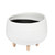 Creative Co-Op White Planter with Wood Feet
