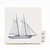 Nautical Marble Coasters - Set of 4 Handmade Boat Marble Tile Drink Coasters