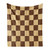 Ambesonne Checkered Throw Blanket, Empty Checkerboard Wooden Seem Mosaic Texture Image Chess Game Hobby Theme, Flannel Fleece Accent Piece Soft Couch Cover for Adults, 70" x 90", Brown Pale Brown