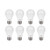 LUNO A19 Non-Dimmable LED Bulb, 9.0W (60W Equivalent), 8000 Lumens, 5000K (Daylight), Medium Base (E26), UL Certified (8-Pack)