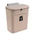 DUSEN VCSDXZC 7L / 9L Wall Mounted Trash Can with Lid Waste Bin Kitchen Cabinet Door Tiolet Trash Bin Garbage Car Recycling Dustbin Rubbish (Color : Brown with Cover 9L)