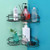 Laigoo Adhesive Bathroom Shelf, Metal Shower Caddy Corner Shelf Wall Mounted, Non-Drilling Floating Shelf for Bathroom Organizer/Kitchen/Shower Organizer (2 Pack, Black)