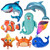 Sea Animal Balloons - Large Shark Dolphin Whale Fish Sea Creature Foil Balloons, Under The Sea Balloons, Ocean Balloons for Under The Sea and Ocean Theme Party Decorations - Pack of 8 Sea Animal Balloons - Large Shark Dolphin Whale Fish Sea Creature Foil Balloons, Under The Sea Balloons, Ocean Balloons for Under The Sea and Ocean Theme Party Decorations - Pack of 8