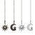 4 PCS Decorative Ceiling Fan Pull Chain, Fan and Light Pull Chain Set with Ball Chain Connector, Chain Pulls for Ceiling Fans and Lights