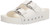 Steve Madden Women's Moore Slide Sandal, White Leather, 8.5