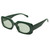 VANLINKER Rectangle Sunglasses for Women Retro Trendy Fashion Glasses Oval Lenses Narrow Thin Square Frame with UV400 Protection VL9624 Green