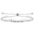 Uloveido Adjustable Faith Over Fear Tennis Bracelets for Women Teen Girls Cubic Zirconia Stone Bracelet White Gold Plated Hypoallergenic Slider Bracelet Jewelry Gift Y4390