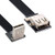 NFHK Up Angled USB 2.0 Type-A Male to Female Extension Data Flat Slim FPC Cable for FPV & Disk & Scanner & Printer 50CM
