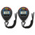 Honrane Stopwatch for Running Swimming 2pcs Timer with Large Digital Display Date Time No Alarm Silent Sport Multi-Functional Black