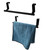 Towel Rack for Cabinet, Stainless Steel Kitchen Over The Door Towel Rack, Bathroom Towel Bar Holder, Over Cabinet Towel Hanger, 2Pack (Black)