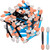 60PCS Eyeshadow Applicators Disposable Eyeshadow Applicator Double Head Eyeshadow Brushs Eye Shadow Brush 6.5CM Eye Makeup Sponge Applicators(Black Blue)