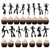 60Pcs 70's Disco Dancing Cupcake Topper, Black Glitter 70's 80's Disco Cake Decorations Disco Cupcake Picks for Disco Ball Music Theme Party Birthday Party Party Supplies