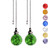 2PCS Ceiling Fan Pull Chain, Decorative Ceiling Fan Pulls, Ceiling Fan Pull Chain Ornaments, Light pull chain decorative with 21 Inches 3.2mm Diameter Beaded Ball Fan Pull Chain Extender, Green