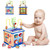 NIUNIUZHENG 5-in-1 Montessori Early Educational Toys Toddler Activity Center with Bead Maze Shape Sorter Activity Cube for Age 3+ Developmental Toddler Learning Toys