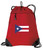 Broad Bay Puerto Rico Flag Drawstring Backpack Bag Puerto Rico Cinch Pack - UNIQUE MESH & MICROFIBER