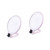 2pcs Double-Sided 5X Magnifying Makeup Mirror Makeup Mirror Hanging Paddle Mirror Mini Magnifying Glass Portable Vanity Mirror Dresser Mirror Small Round Mirror White Handheld