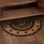 VHC Brands Classic Country Primitive Flooring - Farmhouse Jute Black Stenciled Stars Half Circle Rug