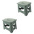 Toddmomy 2pcs Folding Chairs Step stools for Adults Step stools for Kids fold up Step Ladder Collapsible Footstool Small Folding Garden Stool fold up Stool Household Plastic Low Stool Child