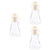 Healvian 3 Pcs Glass Erlenmeyer Flask Measuring Flask White Outfit Lab Glass Flask Glass Laboratory Flask Erlenmeyer Flask with Stopper Glass Test Tubes Student Use Vacuum Flask Conical