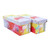 Snap-N-Store CD Storage Box - 2 Pack, Durable, 5.1 x 5.1 x 13.2 Inch Disc Holders with Lids to Store up to 330 Discs - Tie Dye