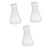 ULTECHNOVO 15 Pcs Plastic Erlenmeyer Flask Narrow Mouth Erlenmeyer Scientific Cylinder Glass Erlenmeyer Flasks Chemistry Flask Terrarium Supplies Practical Laboratory Flask Supply Set Conical