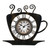 La Crosse Clock 404-3833B 13-Inch Latte Mug Quartz Analog Wall Clock