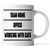 Home Office Worker's Gift - Cat Sleeping Next To Laptop for Remote Workers Navy Multicolor on 11 Oz White Ceramic Coffee Mug