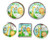 Jungle Animals Party Bundle 9" Plates (16) 7" Plates (16) Napkins (16)