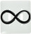 3dRose lsp_41795_2 Drawn Infinity Symbol (black) Double Toggle Switch