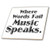 3dRose ct_171895_1 Where Words Fail Music Speaks. Musician-Ceramic Tile, 4-Inch