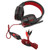 Desktop Computer Gaming Headset Noise Cancelling Headphone Adjustable Volume 3.5mm Gaming Headset with Microphone Stereo Gaming Headset for PS4 PC PS5 (Black Red)