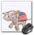 3dRose LLC 8 x 8 x 0.25 Inches Mouse Pad, Republican Party Elephant Mascot (mp_59992_1)