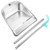 Veemoon Dustpan for Kitchen Upright Dustpan Stand up Dust Pan Cleaning Dustpan Standing Dustpan Cleaning Dust Pan Garbage Shovel Metal Dustpan Stainless Steel Cleaning Supplies Long Handle
