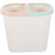 DOITOOL Sorting Trash can Dual Trash Can Recycling Tiny Garbage bin Dual Trash bin Kitchen Trash can Garbage can Recycling bin Rubbish Children's Room White Recycle bin Office Plastic