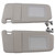 NewYall Set of 2 Front Left Driver and Right Passenger Side Gray Sun Visor with Vanity Light